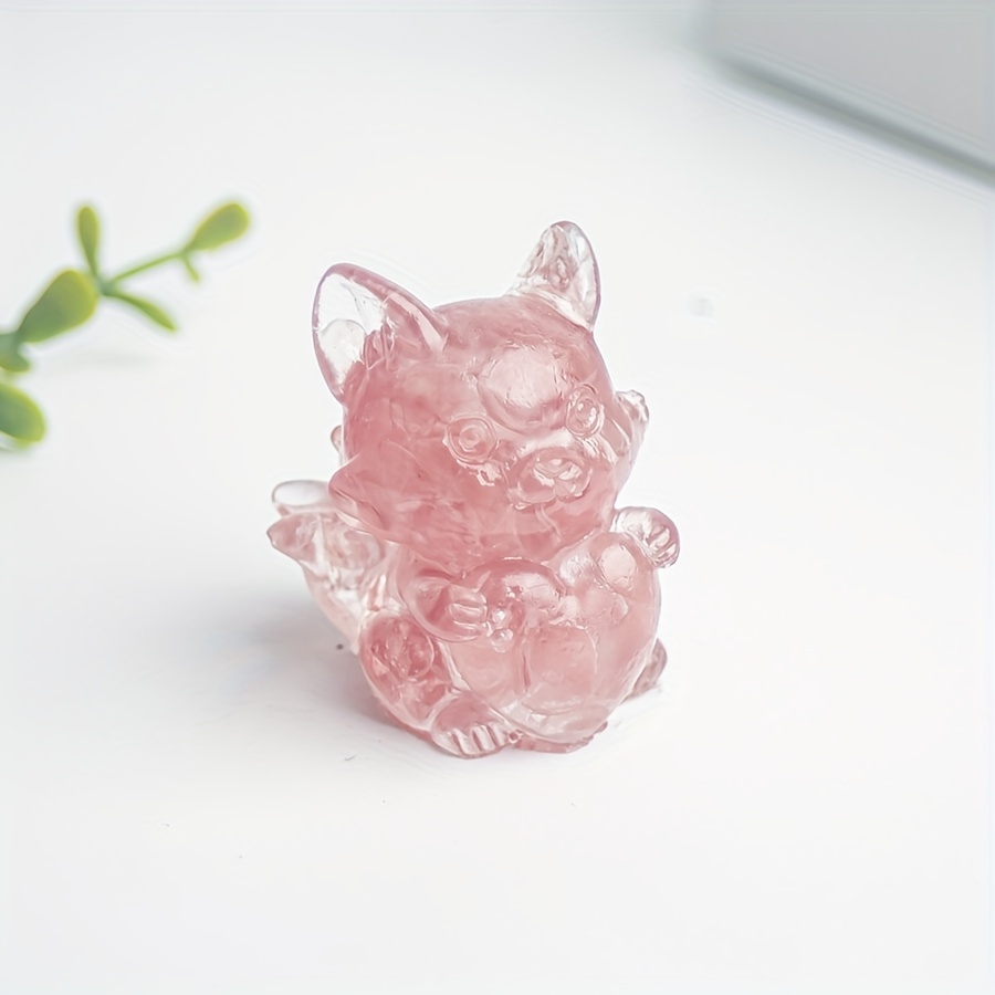 Crystal Resin Fox Decoration Home Decor Interior Accessories